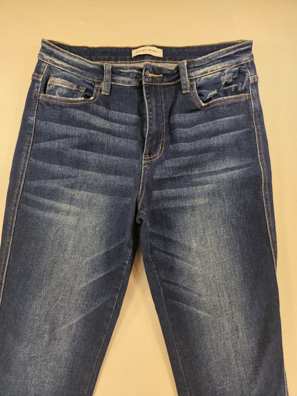 Flying Monkey Women’s Denim Blue Jeans High Rise Flare Size 31x26 NWOT - Picture 4 of 16